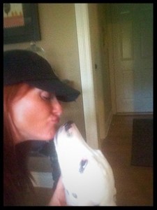 Kayla Downey with dog